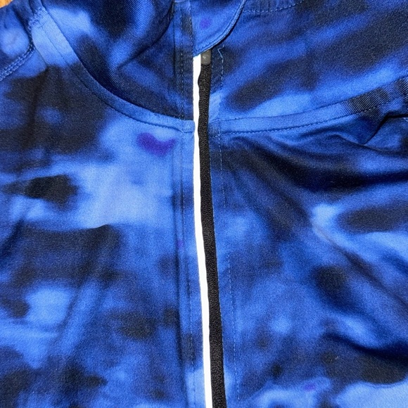 Champion Blue Patterned Quarter-Zip Long Sleeve Pullover Womens’s Large - Picture 4 of 4